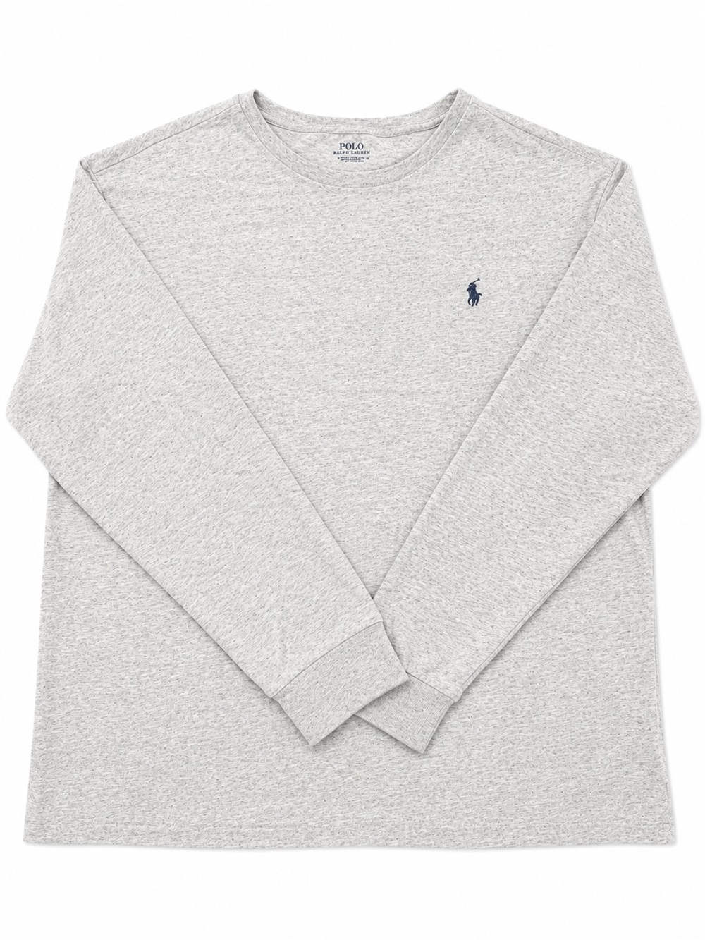 Polo by Ralph Lauren Light Heather Gray Long-Sleeve Crew Shirt